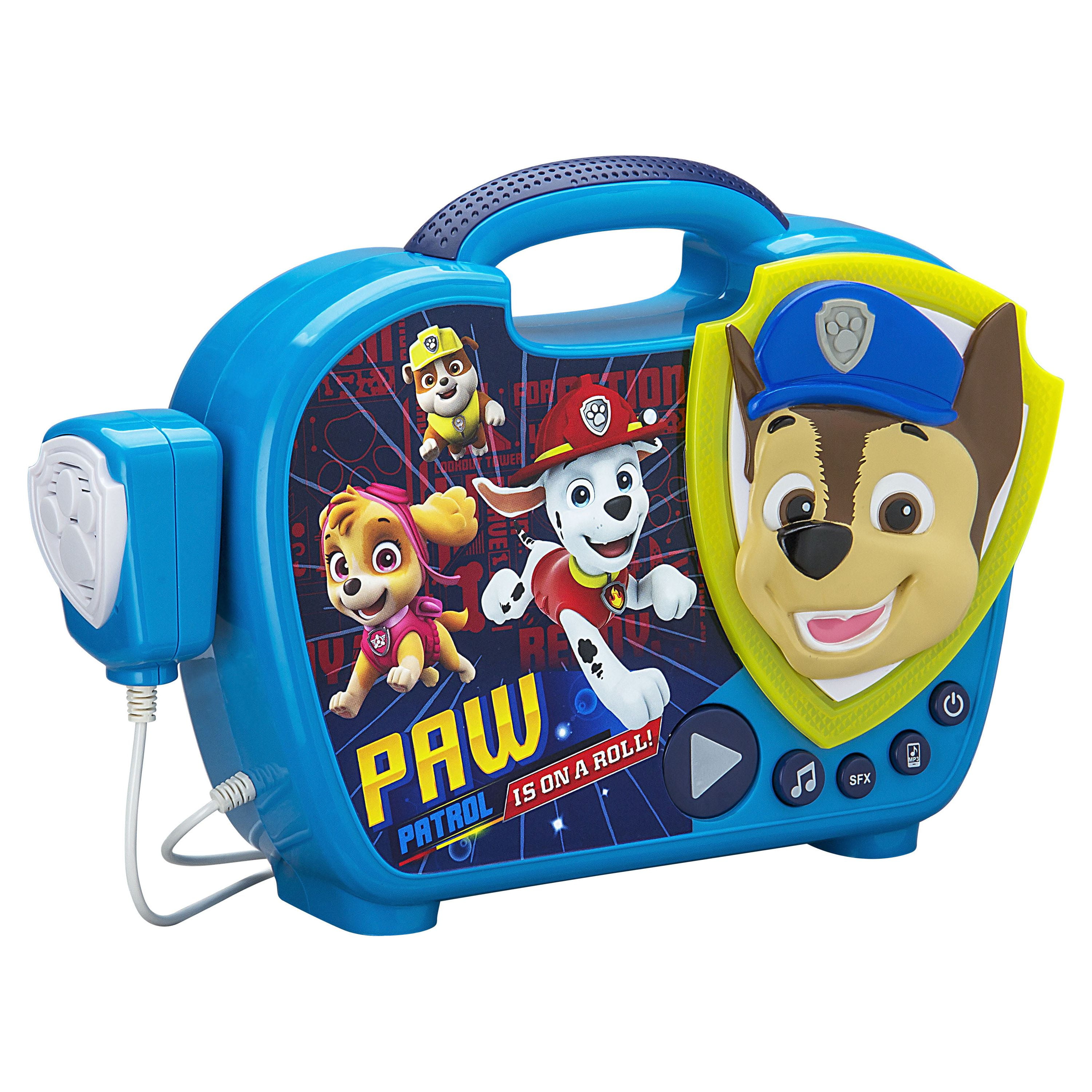 Paw Patrol Sing Along Boombox with Microphone. Sing Along to Built in  Music. Real Working Microphone. Connects to your MP3 Player Device. 