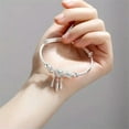 thumbnail image 2 of K-KED Fashion Silver Cross Cuff Bracelet Men Adjustable Stainless Steel Bangle Jewelry-#13, 2 of 7