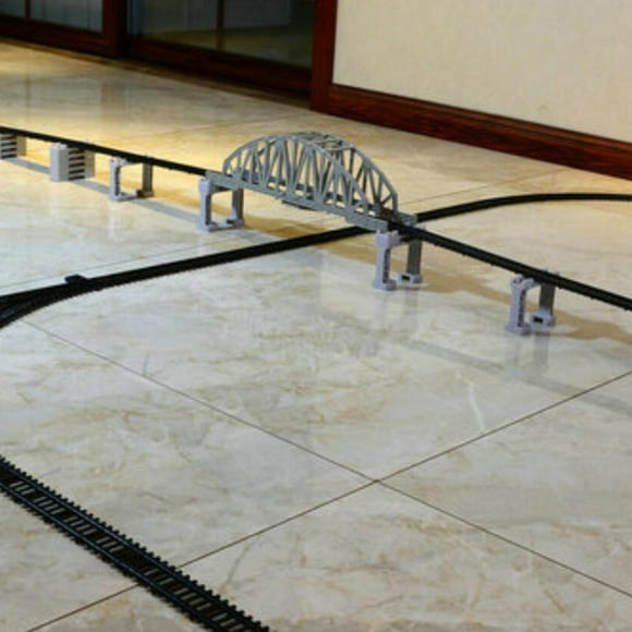 Girder Model, Bridge Sides, Electric Assembly Train Tracks, DIY Simulated Black Double Viaduct Network Toys Toddlers Kids Child Macarena Modelos de vigas de celosía