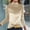 Velvet tops-Beige, variant on Homenesgenics Velvet Tops for Women Women's Casual Solid Top Spring Long Sleeve TurtleNeck Blouse Shirts/Green M