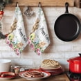 thumbnail image 6 of Easter Kitchen Towels Set of 2, Spring Watercolor Bunny Eggs Flower Leaf Wooden Grey Absorbent Dish Towels for Kitchen, Microfiber Hand Towel, Quick Drying Tea Towel for Cleaning Dishcloths, 6 of 7