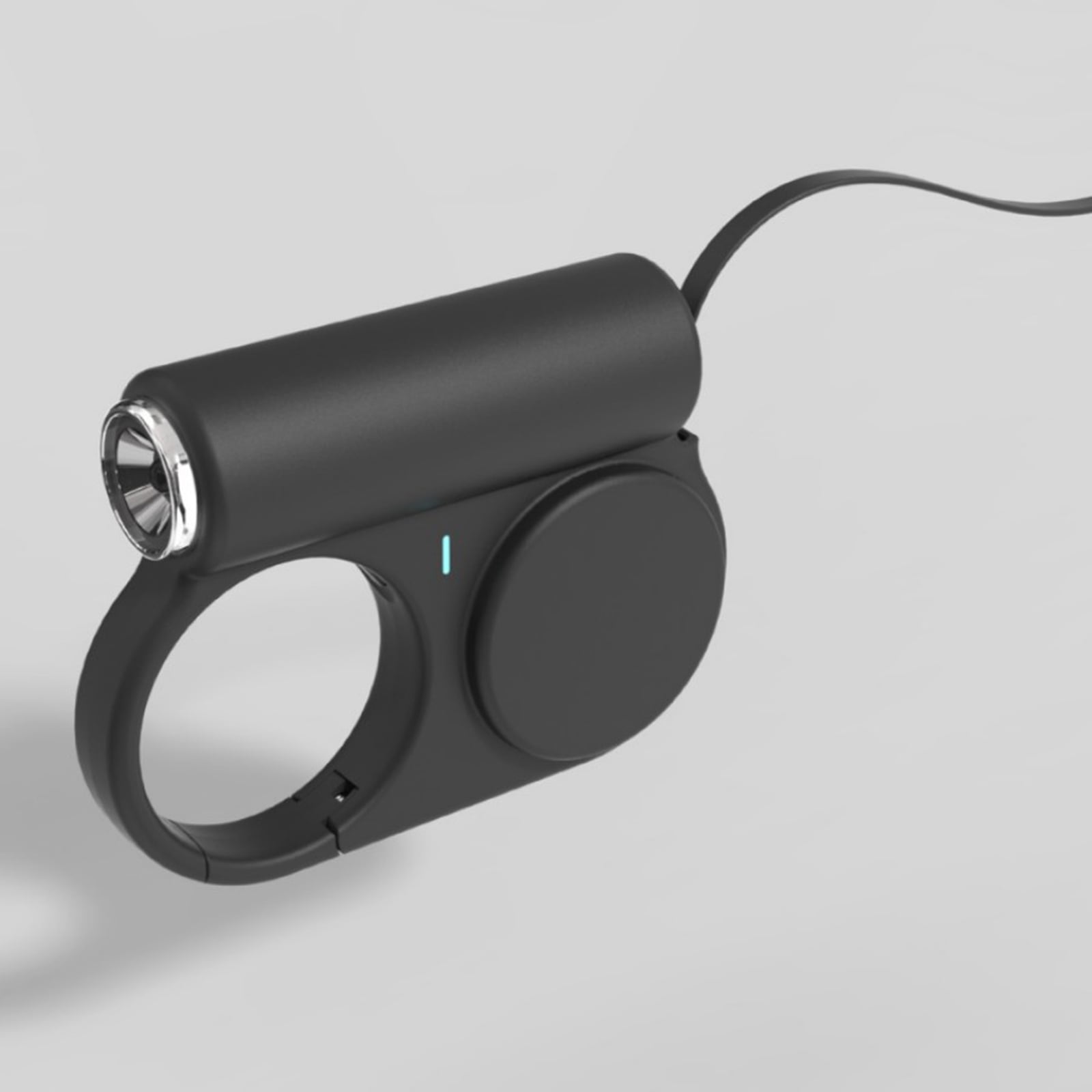 Outdoor Charging Adapter 5000mAh Power Supply Retractable Cable LED Light and Clip for Hiking and Travel