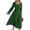 Dark Green, variant on Women's Polka Dot Flounce Sleeve Midi Dress with 100% Polyester Fabric for Everyday Wear and Party Ready Style