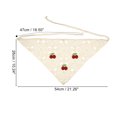 thumbnail image 3 of Ofertas únicas 1 Pc diadema de triángulo hueco de cereza de moda para mujeres 21.26"x10.24" beige, 3 of 4