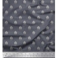 thumbnail image 1 of Soimoi Silk Fabric Floral Block Printed Fabric 1 Yard 42 Inch Wide, 1 of 3