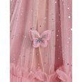thumbnail image 7 of IBTOM CASTLE Toddler Flower Girl Dress Sequin Butterfly Princess Birthday Pageant Wedding Party Dresses V-Back Tulle Formal Gown Pink, 7 of 7