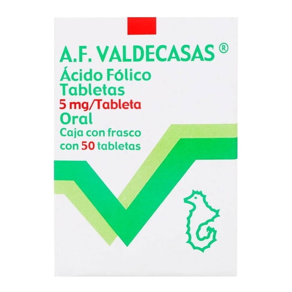 A.F. Valdecasas ácido fólico 5 mg 50 tabletas