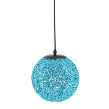 

Blue Rattan Ball Ceiling Pendant Lampshade for Home Bar Restaurant Deco E27
