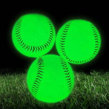 3PCS Light Up Baseball Glow in The Dark Baseball Light up Baseball Glow Balls Official Size Baseball Gift for Boys and Girls, Kids, and Baseball Fans Baseball Accessories 3PCS