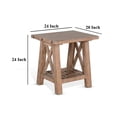 thumbnail image 5 of Anva End Table- Light Brown Mahogany- Shelf- Rectangular 24 Inch, 5 of 5