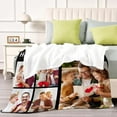thumbnail image 4 of AISENIN Custom Blanket with Picture Happy Fathers Day Customized Gifts for Dad Grandpa Personalized Photo Blankets Throws Birthday Gift, 4 of 5