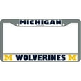 thumbnail image 1 of Michigan Wolverines License Plate Frame Chrome, 1 of 1