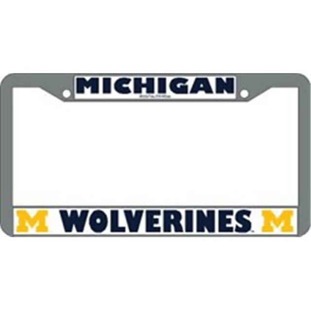 Michigan Wolverines License Plate Frame Chrome