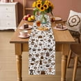 thumbnail image 3 of Coffee Beans Table Runner 72 Inches, Funny Cartoon Brown Cake Hot Chocolate Cup Bed Runner Dresser Scarves Tabletop for Indoor Outdoor Parties/Ceremony/Banquet, 14" x 72", 3 of 8