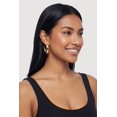 thumbnail image 2 of Women's Asymmetrical Metallic Hoop Earrings, 2 of 3