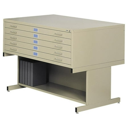 Flat File Flush Base - Safco Flat File with High Base