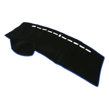 Unique Bargains Dash Cover for Honda Fit Non-Slip | Center Console Dashboard Cover Mat Black Blue 1 Pcs