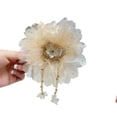 thumbnail image 6 of Fashionable Fabric Hair Clip Breathable Mesh Petal Design Strong Hold Hairpin Accessory For Long Hair Styling, 6 of 8