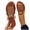 Brown, variant on Women Rhinestone Square Buckle Flat Slippers Open Toe Lightweight Comfort Plus Size Shoes Spring Summer Outdoor Casual,Burgundy
