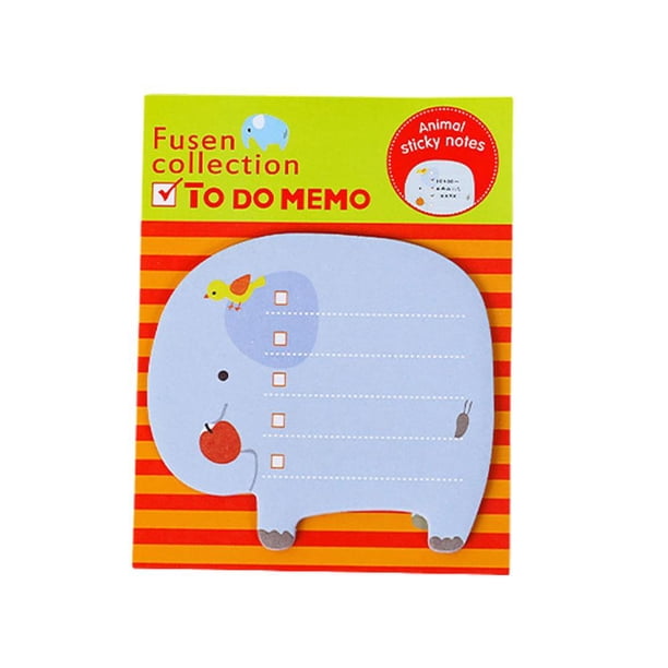LUVCLS Notas adhesivas creativas de animales, 20 unidades, colección de papelería