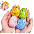 thumbnail image 3 of 2026 Stress Egg Squeeze Toys, Easter Egg Squeeze Fidget Toys, Slow Rising Colorful Marbled Stress Balls, Stress Relief Sensory Toys Anxiety Relief for ADD/ADHD Adults Egg Squeeze Toys-Blue-B2, 3 of 5