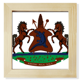 thumbnail image 1 of Lesotho África emblema nacional Pantalla de escritorio de pared de fotograma cuadrado, 1 of 4