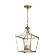 thumbnail image 4 of Warehouse of Tiffany Sunsus Oil Brushed Silver 3-light Lantern Pendant, 4 of 4