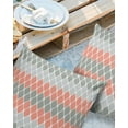 thumbnail image 2 of Pack of 2 Outdoor Pillow Covers, Mid-Century Modern Geometric Pink Gray Pattern Waterproof Square Throw Pillowcase Cushion Decorative Pillow Covers for Couch Patio Tent, 26x26 in, 2 of 6