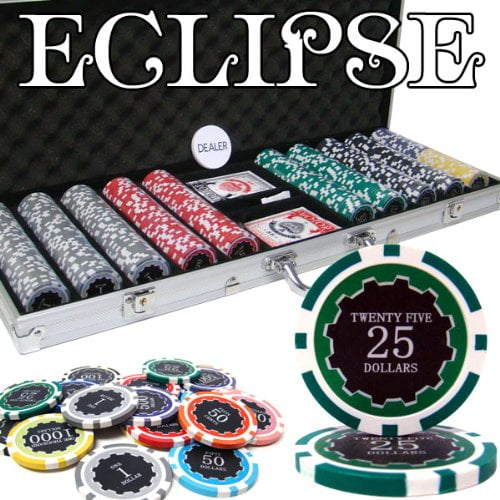 New 500 High Roller 14g Clay Poker Chips Set with Aluminum Case Pick Chips! 