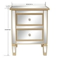 thumbnail image 4 of Zimtown Mirrored Nightstand 2 Drawer Modern Mirror End Table,Bedside Table for Bedroom, Living Room, Silver Frame with Gold
Borders, 4 of 9