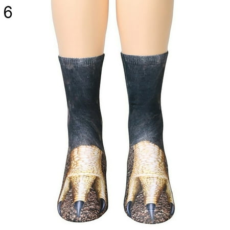 

NUZYZ Unisex 3D Simulation Animal Paw Hoof Adult Children Soft Elastic Cotton Socks Eagle*