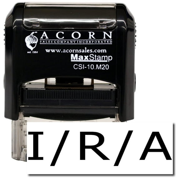 Self-Inking I/R/A Stamp with Green Ink