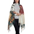 thumbnail image 2 of Sikiie Floral Head Dreamscape Shawl Wraps Big Scarf Tassel Fall Winter Thick Scarf Warm Shawl Women Fall Gifts, 2 of 8