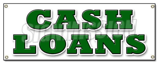 Details about   CASH LOANS BANNER SIGN payday advance quick title pawn shop for gold today 