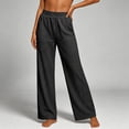 thumbnail image 2 of DHFJKG Wide Leg Sweatpants Women Casual Loose Fit Solid Color Elastic Waist Athletic Joggers Pants, 2 of 4