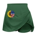 thumbnail image 4 of QATAINLAV Plus Size 4th of July Skort, Women 2024 Summer Fake Two Piece Yoga Shorts American Flag Patriotic Tennis Skirts Ofertas Flash Green L, 4 of 6