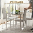 thumbnail image 4 of HOMCOM Dining Table Set for 4, Rectangular Glass Kitchen Table With Chairs, 4 of 10