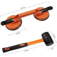 thumbnail image 4 of KitchenKey Floor Gap Fixer Tool for Laminate Floor Gap Repair Include Suction Cup and Mallet (Can't use on scraped surface floor)-Orange Kit, 4 of 14