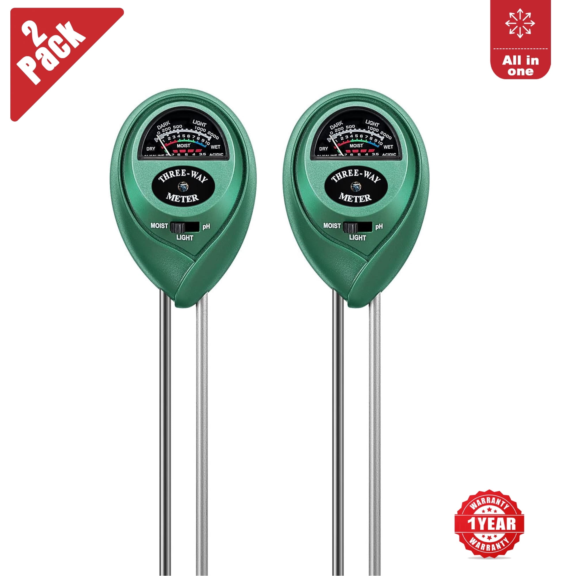 KEYAHAPPY Soil Moisture Meter, Plant Water Level Indicator for