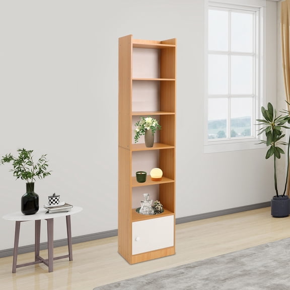 Narrow Corner Shelf, Free Standing Storage Cabinet, 6-Tier Storage Shelf