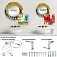 thumbnail image 5 of DESIGN ART Designart 'Golden Spheres Infinity IV' Printed City Wall Mirror 24in.x36in., 5 of 5