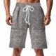 thumbnail image 2 of Mens Elástico de la Cintura Pantalones Cortos de Ocio de Color Sólido de Punto de la Moda, Poliéster Versátil para la Primavera Verano Al Aire Libre Y el Uso Casual Diario, 2 of 9
