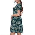 thumbnail image 2 of Disketp Fish Style para Vestido de Manga Corta para Mujeres, Vestidos de Verano para Mujeres, Casual y Holgado para la Playa, 2 of 6