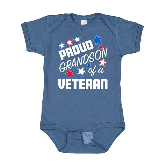 Inktastic Proud Grandson of a Veteran Veterans Day Boys Baby Bodysuit