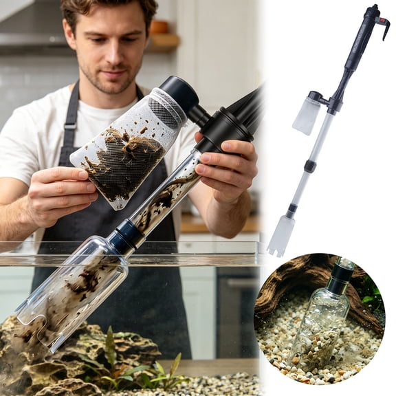 Aquarium Cleaning Tool 32.68 Inches, Fish Tank Gravel Cleaner For Home Use, Water Change Accessory For Aquarium Maintenance,83Cm