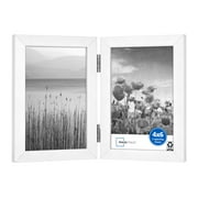 Mainstays – 4x6 Picture Frame – White 2 Photo Hinge Linear Program Tabletop Photo Frame