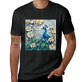 thumbnail image 2 of Wuche Peacock, Jasmine, Butterfly, Designed Shirt, Artistic Display, T-shirt Lover Gift Casual Breathable Men, Women, Boys, Girls, Children Black, 2 of 4