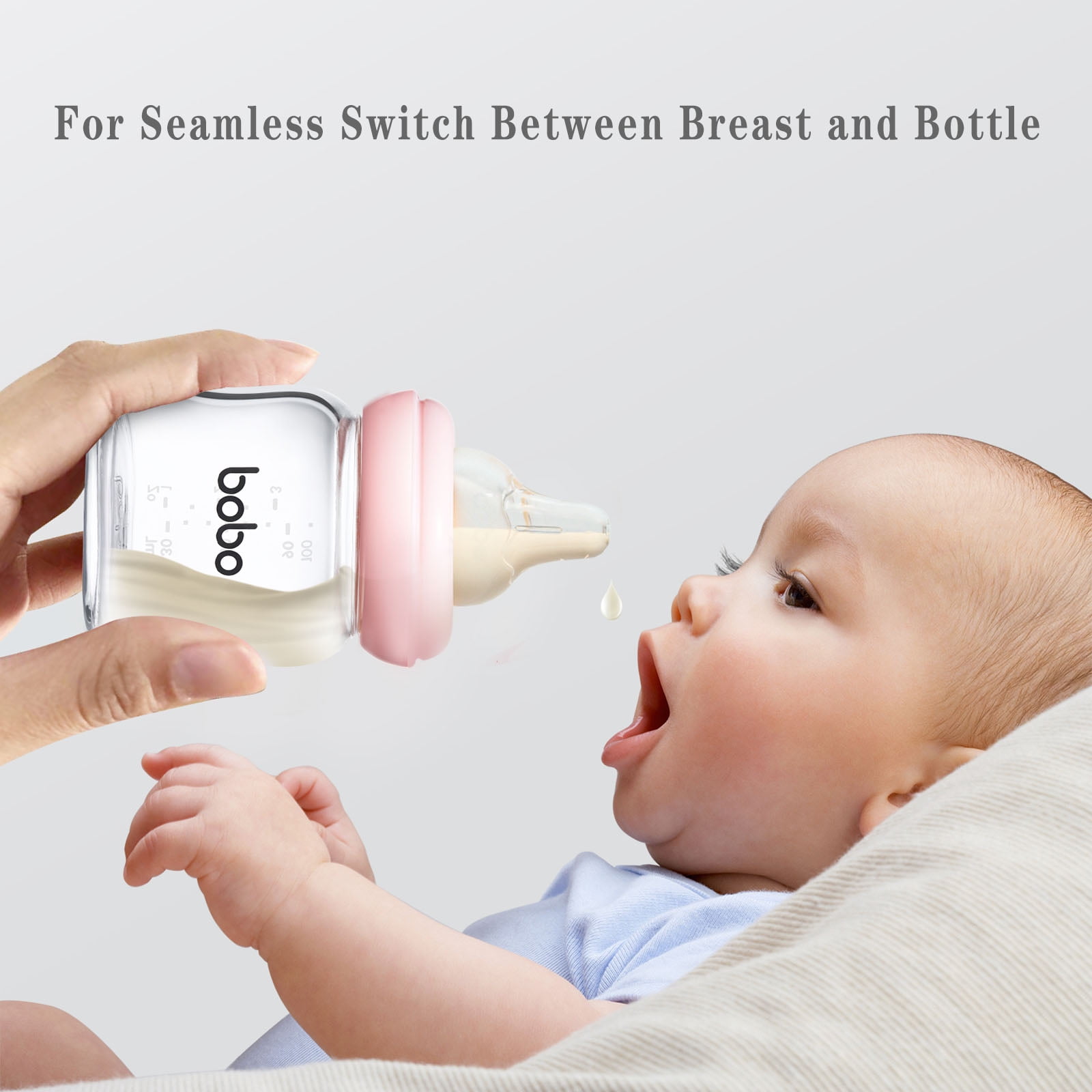 YOHKOH Anti-colic Baby Bottle,AirFree Vent,Slow Flow Nipple,Multicolour,4 oz,4pk