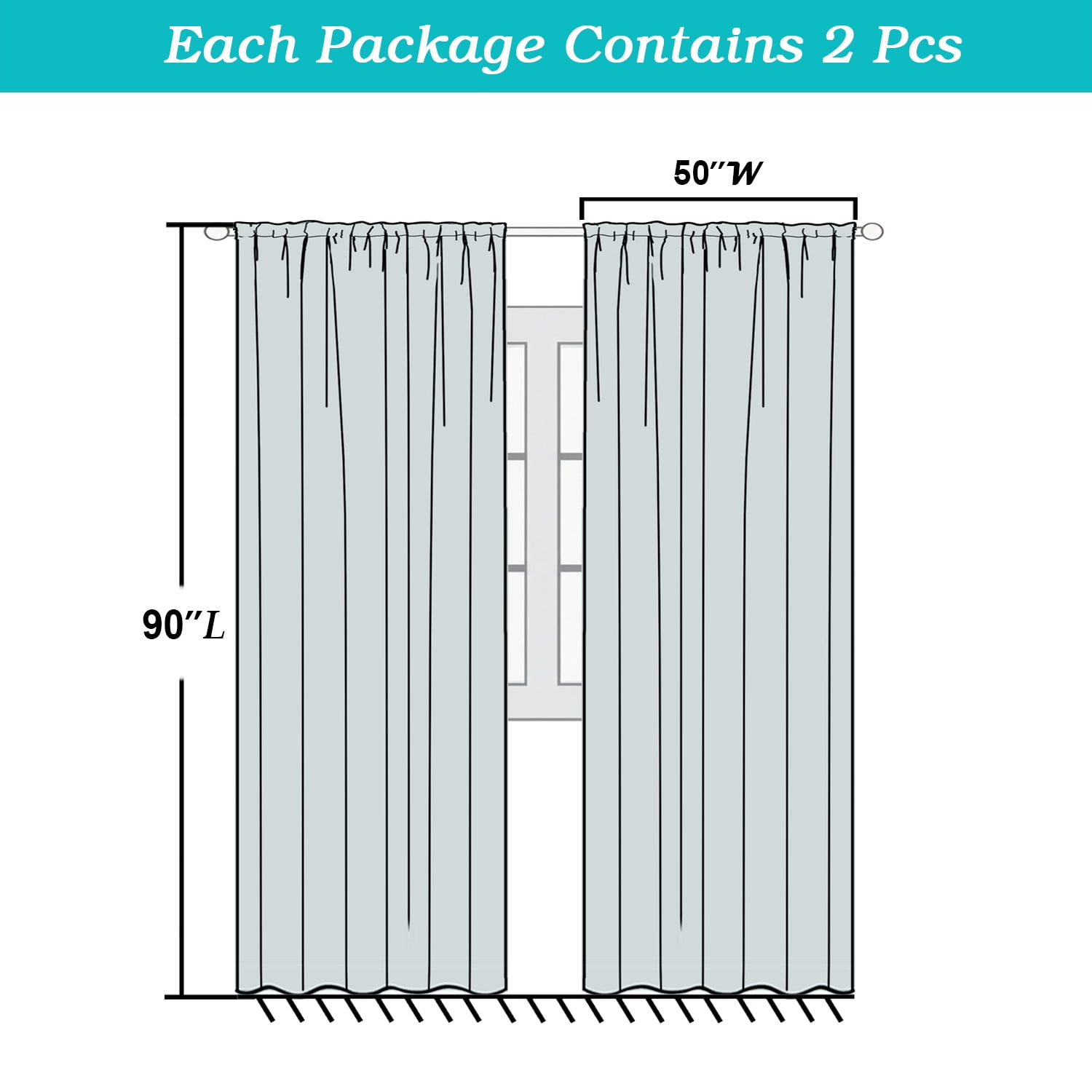 Patin Brown Blackout Curtains for Bedroom 90 Inches Long 2 Pcs, Rod Pocket Room Darkening Window Curtains, Privacy Thermal Insulated Drapes for Living Room Dining Room, Each Panel 50" W x 90" L