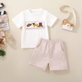 thumbnail image 2 of Toddler Boys Clothes Baby Boy Summer Animal Embroidery Sleeveless Training 3 6 12 18 24 Months 3T Shirts Shorts Set Kids Pants 2-Piece, 2 of 9